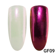 Втирка для ногтей Aurora pigment gold green GF09