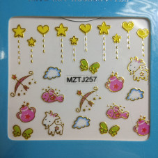 Наклейка для ногтей (Sticker) Global Fashion MZTJ257