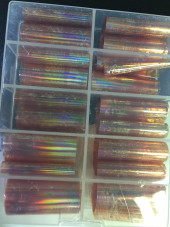 Set of small colored foil shimmer (12 colors)