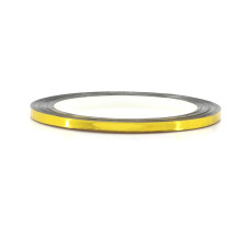 Thin tape for nail glue on the basis of Global Fashion, gold 3 mm