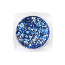 Decorative nail foil flakes (blue and silver)