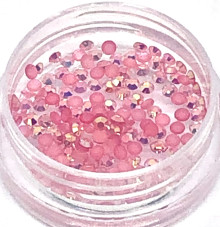 Przezroczysty różowy kryształ do paznokci SS3