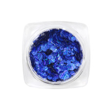 Decorative nails, round mix blue