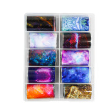 Set foil for nail art, space (10 PCs)