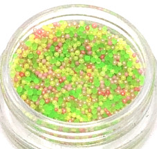 Decor for nails, beads, green (mix color)