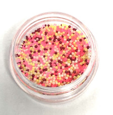 Decor for nails, beads, pink (mix color)