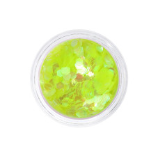 Декор для ногтей, шестигранники, (желтые прозрачные)