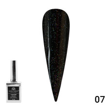 Top Coat cu shimmer Galaxy pentru unghii, fara strat de dispersie,15ml, 07