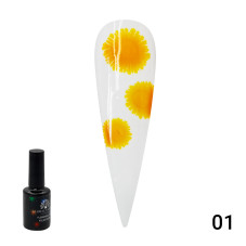 Flowers Ball Global Fashion gel polish, with spreading effect (on wet), 10 ml 01
