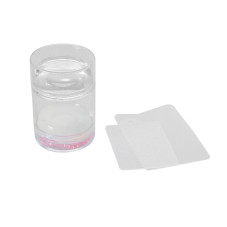 Double-sided stamping print, pink + disc
