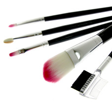 Набор кистей для макияжа 5 шт Global Fashion Cosmetic Brush, черная ручка