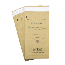 Крафт пакеты для стерилизации в сухожаровом шкафе 75*150 мм, 100 шт, Faceshowes