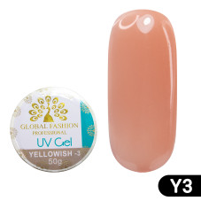 Гель для моделювання нігтів Global Fashion 50 г Yellowish-3 50 гр Yellowish-3