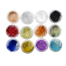 Nail decor, threads, 12 colors