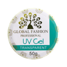 Gel nails, transparent, Global Fashion Clear, 50 g