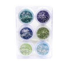 Decor for nails, set 15, 6 colors