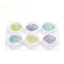 Decor for nails, set 15, 6 colors