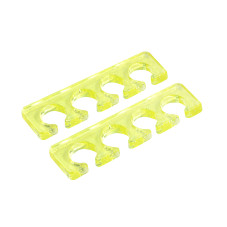 Silicone finger separators (spreads), yellow, 1 pair