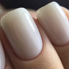 Rubber base for gel nail Polish French manicure, color transparent-milky, Rubber Base Coat French, 8 ml., Global Fashion 07