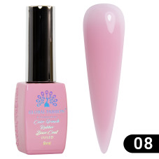 Кольорова френч база для гель лаку Global Fashion, Color French Base Coat 8 мл, 08