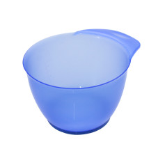 Hair dye bowl with rubber band, blue