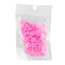Пластиковая таблетка для клея 100 шт., цвет розовый