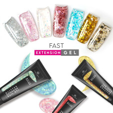 Colored polygel with glitter 03, Global Fashion, 30g