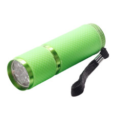 Лед лампа-фонарик для гель лака, 9 лампочек, зелёный