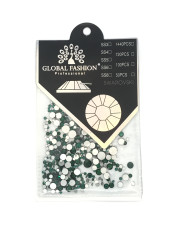 Камені Swarovski Global Fashion, dark green, Мікс розмір
