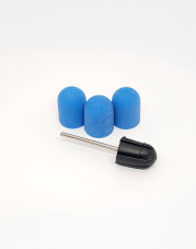 Cap set (3 pcs.) and rubber nozzle, size 13*19 mm, #180 Blue