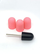 Набор колпачков (3 шт) и резиновая насадка, размер 16*25 мм, #150 pink