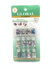 Декор для ногтей в бутылочках, разноцветные камни Baby Gloss