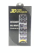 Наклейка для нігтів, 3D готовий манікюр Z-064