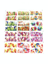 Water-based stickers " Tulips and abstraction " YB911 - YB922