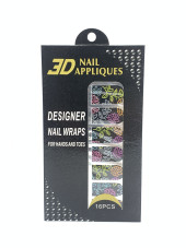 Наклейка для нігтів, 3D готовий манікюр Z-065