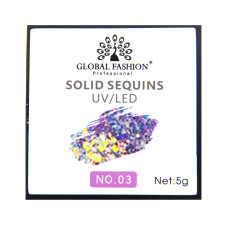 Гель-краска с глиттером, Solid Sequins color gel 5 гр, 03