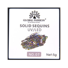 Гель-краска с глиттером, Solid Sequins color gel 5 гр, 07