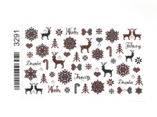 Reindeer New Year stickers