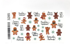 Gingerbread New Year sticker