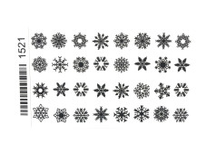 Наклейка новорічна чорно-білі сніжинки чорно-білі сніжинки