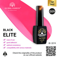 Gel polish BLACK ELITE 009, Global Fashion 8 ml