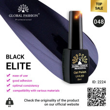 Gel polish BLACK ELITE 048, Global Fashion 8 ml