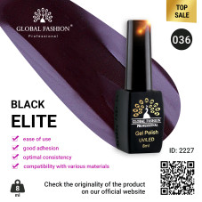 Gel polish BLACK ELITE 036, Global Fashion 8 ml