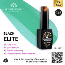 Gel polish BLACK ELITE 045, Global Fashion 8 ml