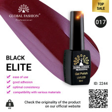 Gel polish BLACK ELITE 017, Global Fashion 8 ml