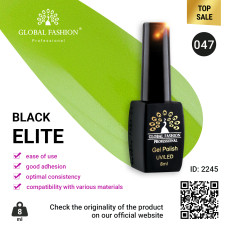 Gel polish BLACK ELITE 047, Global Fashion 8 ml