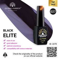 Gel polish BLACK ELITE 027, Global Fashion 8 ml