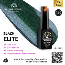 Gel polish BLACK ELITE 049, Global Fashion 8 ml