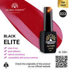Gel polish BLACK ELITE 023, Global Fashion 8 ml
