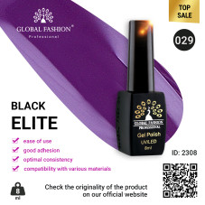 Gel polish BLACK ELITE 029, Global Fashion 8 ml
